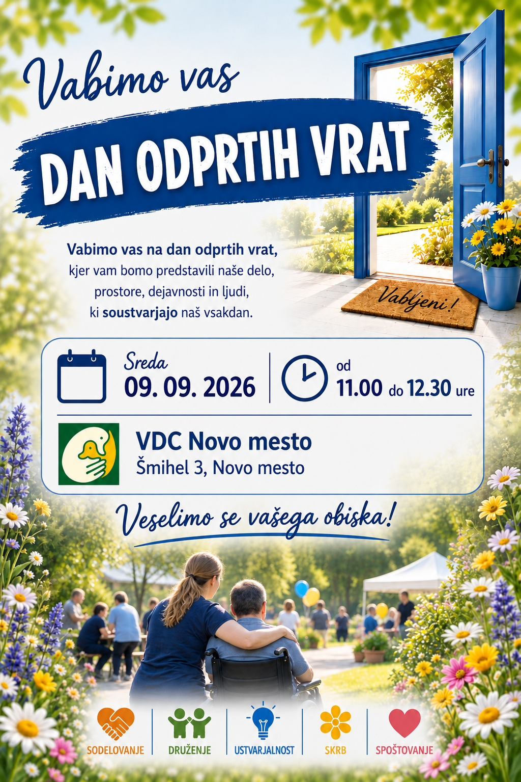 Plakat oziroma vabilo za dan odprtih vrat